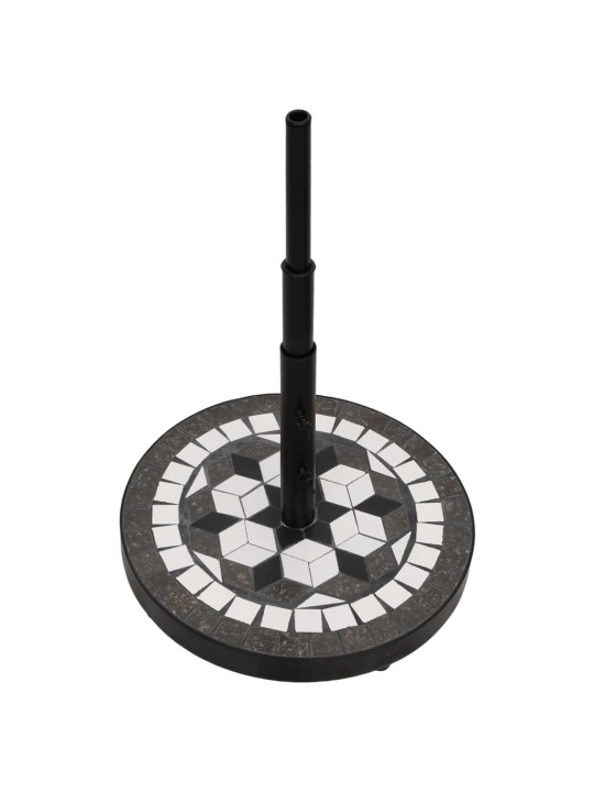 Skėčio stovas, juodos ir baltos spalvos, apskritas, 12kg