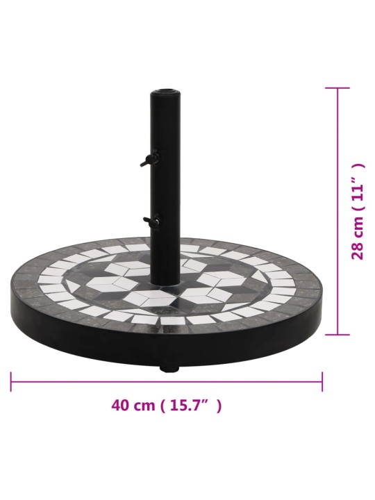 Skėčio stovas, juodos ir baltos spalvos, apskritas, 12kg