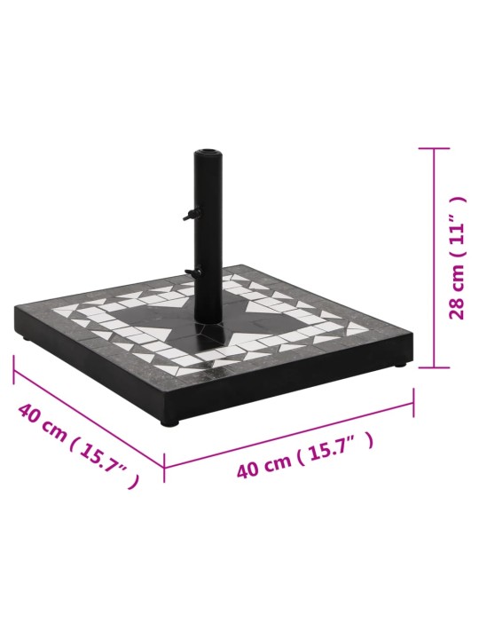 Skėčio stovas, juodos ir baltos spalvos, apskritas, 12kg