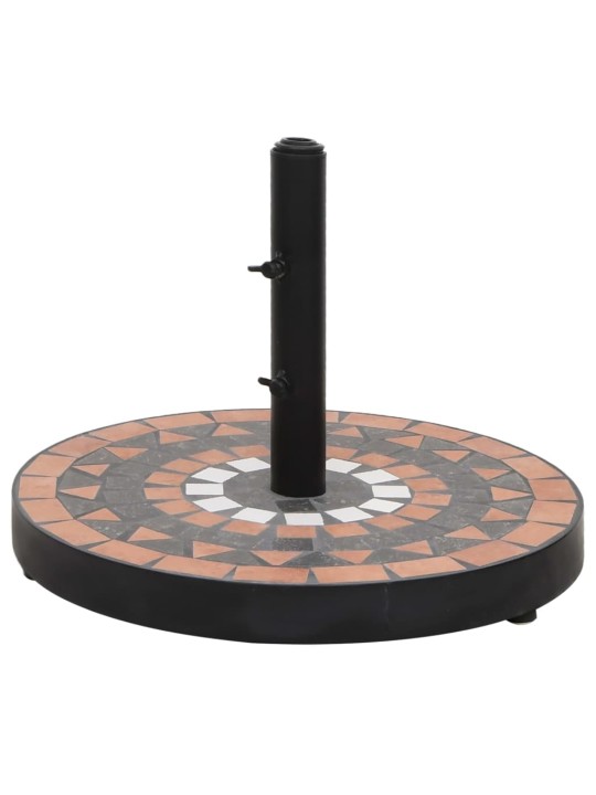 Skėčio stovas, terakota ir baltos spalvos, apskritas, 12kg