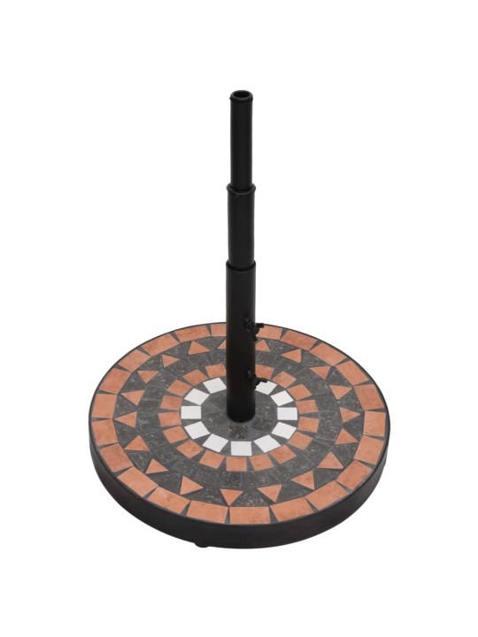 Skėčio stovas, terakota ir baltos spalvos, apskritas, 12kg