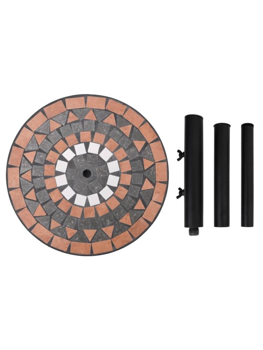 Skėčio stovas, terakota ir baltos spalvos, apskritas, 12kg