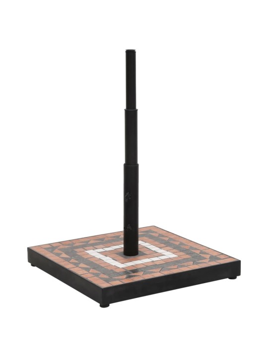Skėčio stovas, terakota ir baltos spalvos, kvadratinis, 12kg