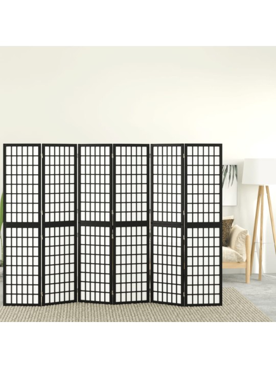 Kambario pertvara, juoda, 6 segmentai, 240x170cm, japoniška