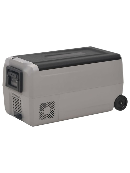 Šaltdėžė su ratukais ir rankena, juoda ir pilka, 36l, PP ir PE