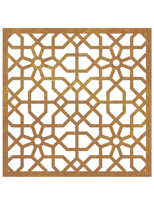 Sodo sienos dekoracija, 55x55cm, corten plienas