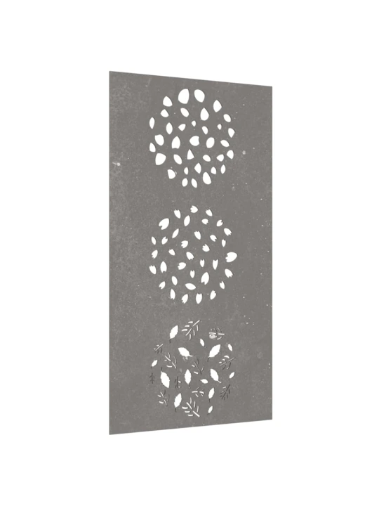 Sodo sienos dekoracija, 105x55cm, corten plienas, lapų dizaino