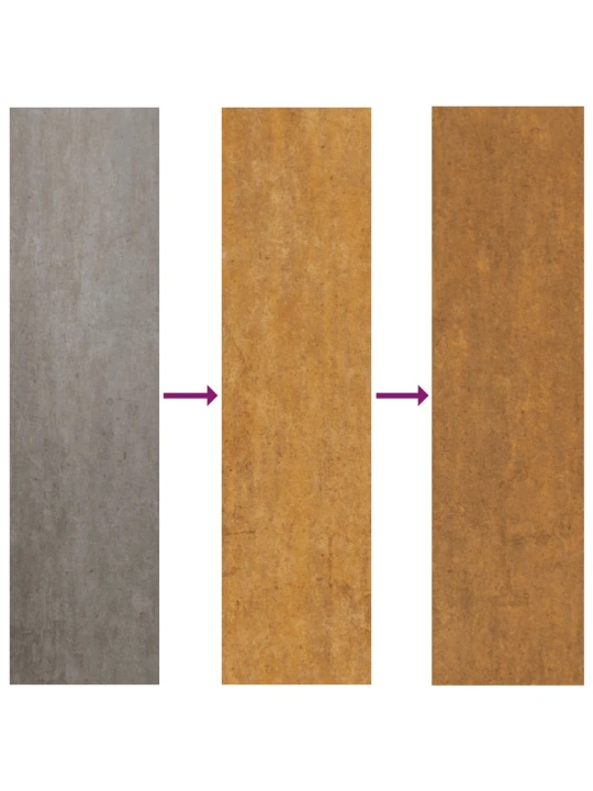 Sodo sienos dekoracija, 105x55cm, corten plienas, lapų dizaino