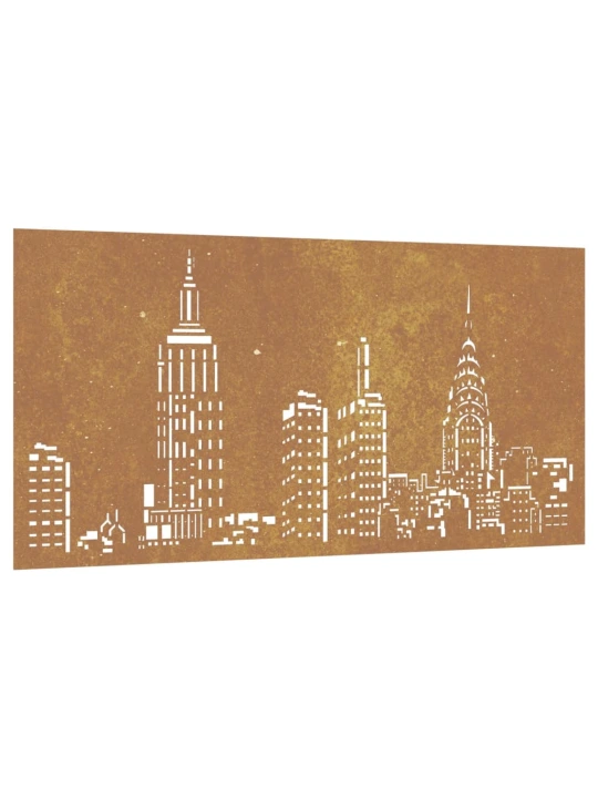 Sodo sienos dekoracija, 105x55cm, corten plienas, panorama