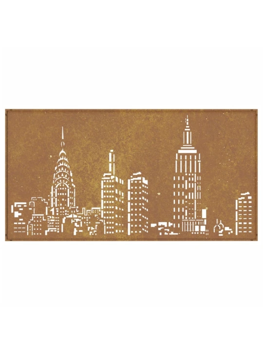Sodo sienos dekoracija, 105x55cm, corten plienas, panorama