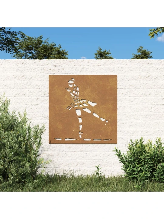 Sodo sienos dekoracija, 55x55cm, corten plienas, balerina