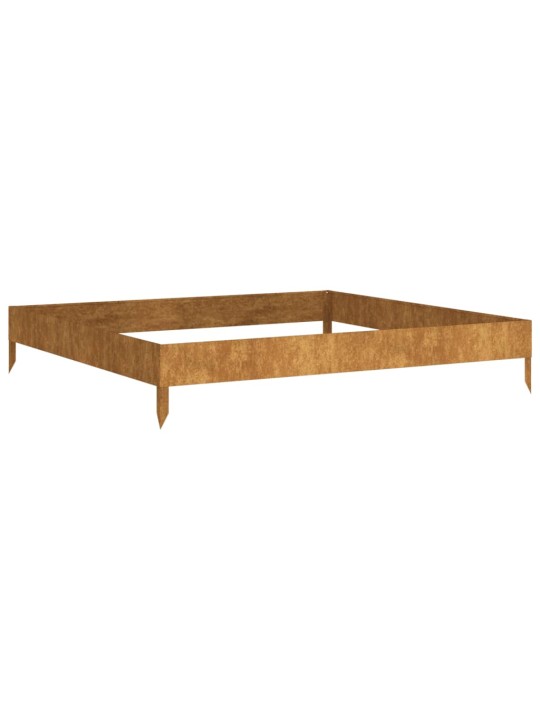 Aukštas sodo lovelis, 100x100x18,5cm, Corten plienas