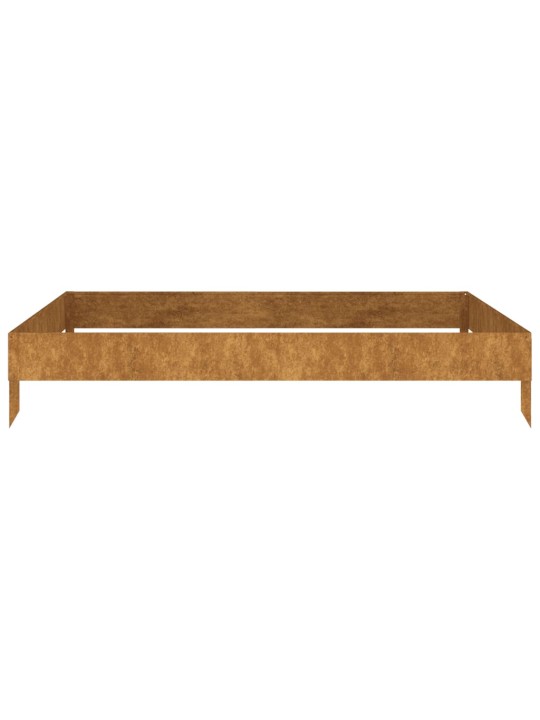 Aukštas sodo lovelis, 100x100x18,5cm, Corten plienas