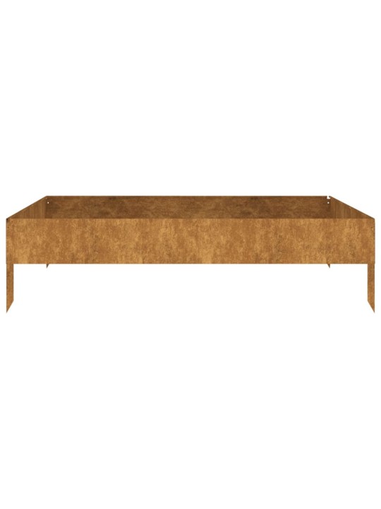 Aukštas sodo lovelis, 100x100x26cm, Corten plienas