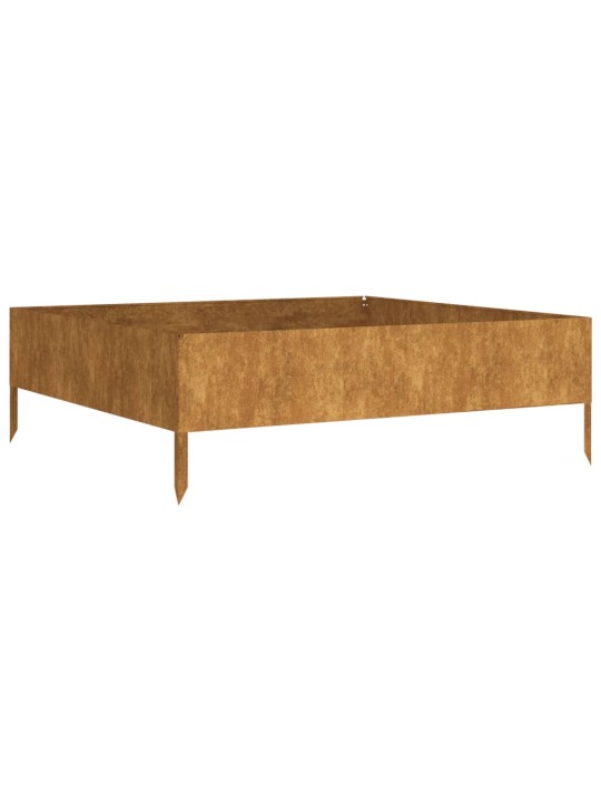 Aukštas sodo lovelis, 100x100x33,5cm, Corten plienas