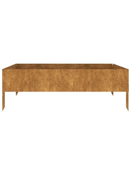 Aukštas sodo lovelis, 100x100x33,5cm, Corten plienas
