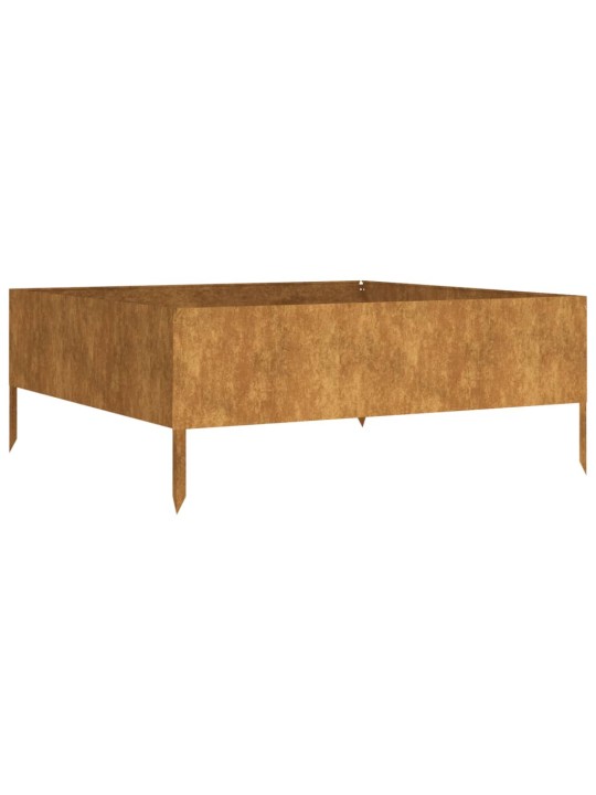 Aukštas sodo lovelis, 100x100x41cm, Corten plienas