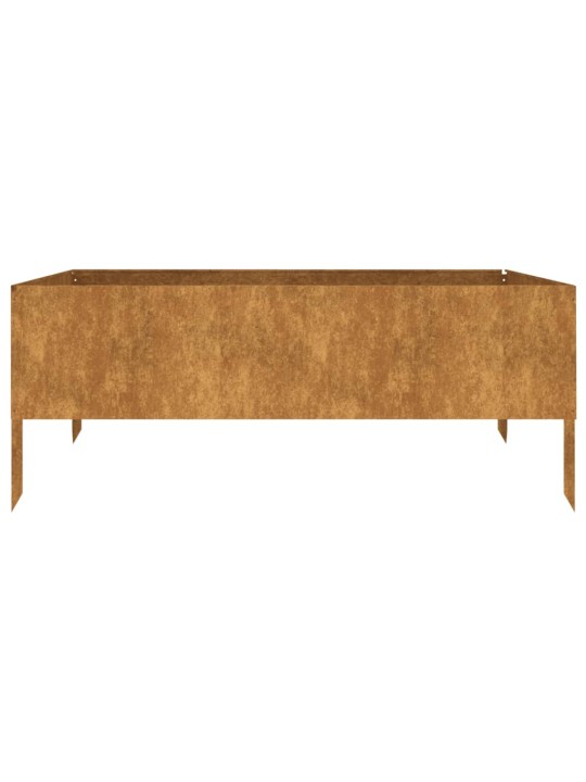 Aukštas sodo lovelis, 100x100x41cm, Corten plienas