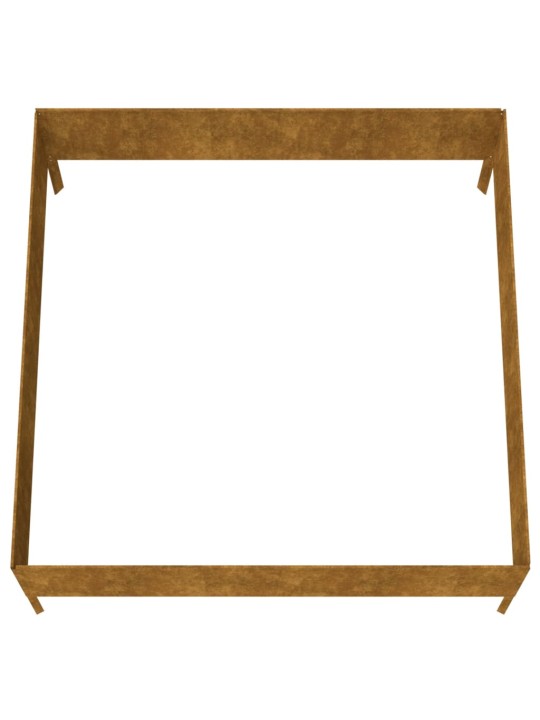 Aukštas sodo lovelis, 100x100x41cm, Corten plienas