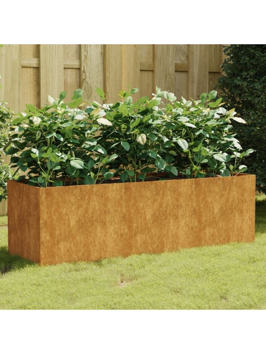 Aukštas sodo lovelis, 120x40x40cm, Corten plienas