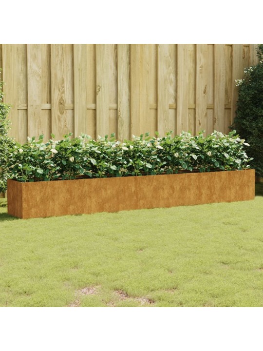 Aukštas sodo lovelis, 280x40x40cm, Corten plienas
