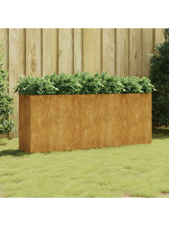Aukštas sodo lovelis, 200x40x80cm, Corten plienas
