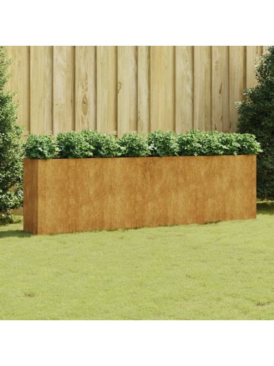 Aukštas sodo lovelis, 280x40x80cm, Corten plienas
