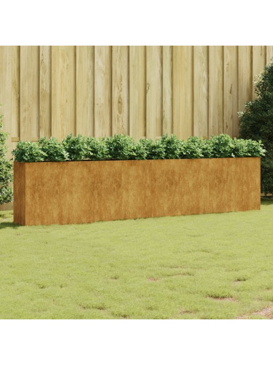 Aukštas sodo lovelis, 360x40x80cm, Corten plienas