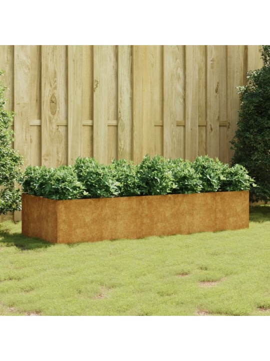 Aukštas sodo lovelis, 200x80x40cm, Corten plienas