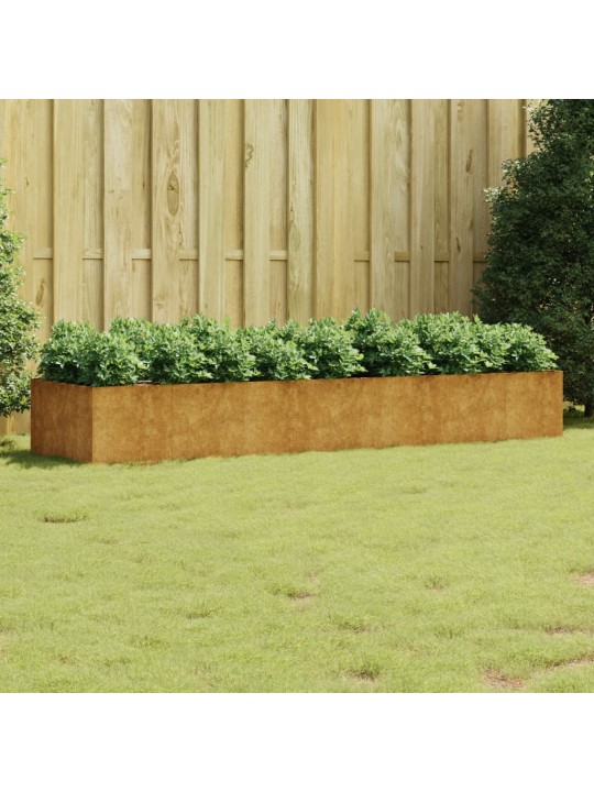 Aukštas sodo lovelis, 280x80x40cm, Corten plienas