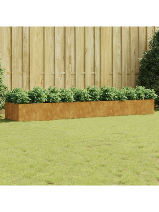 Aukštas sodo lovelis, 360x80x40cm, Corten plienas