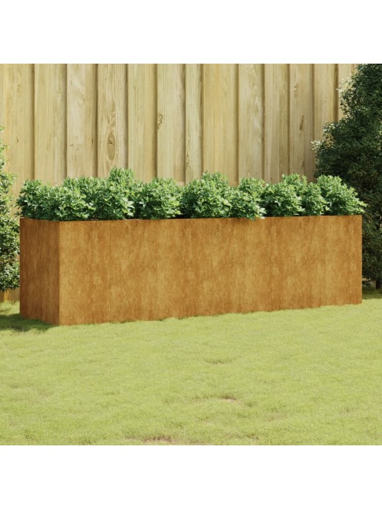 Aukštas sodo lovelis, 280x80x80cm, Corten plienas