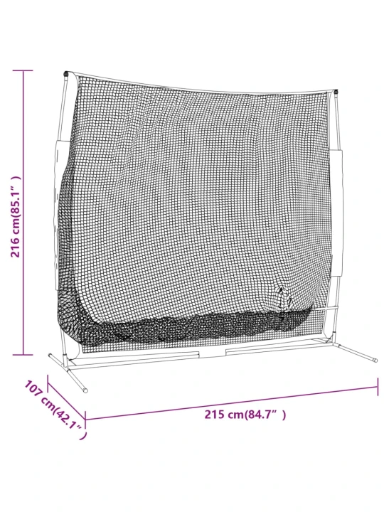 Golfo tinklas, juodas/oranžinis, 215x107x216cm, poliesteris