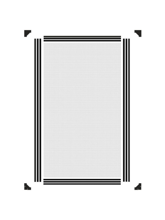 Magnetinis tinklelis nuo vabzdžių langams, antracito, 80x140cm
