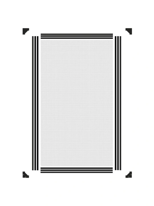 Magnetinis tinklelis nuo vabzdžių langams, antracito, 80x140cm