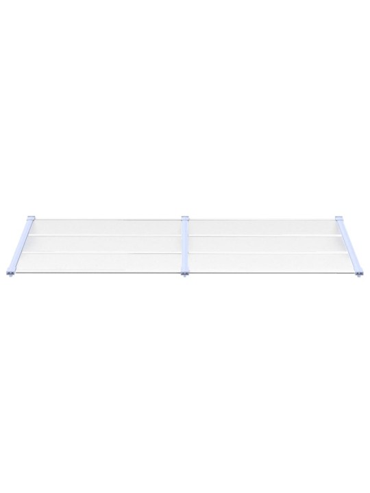 Stogelis durims, pilkas ir skaidrus, 239x90cm, polikarbonatas