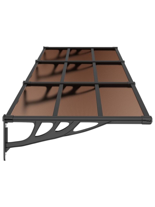 Stogelis durims, juodos spalvos, 297,5x90cm, polikarbonatas