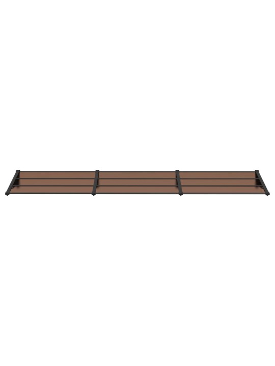 Stogelis durims, juodos spalvos, 358,5x90cm, polikarbonatas