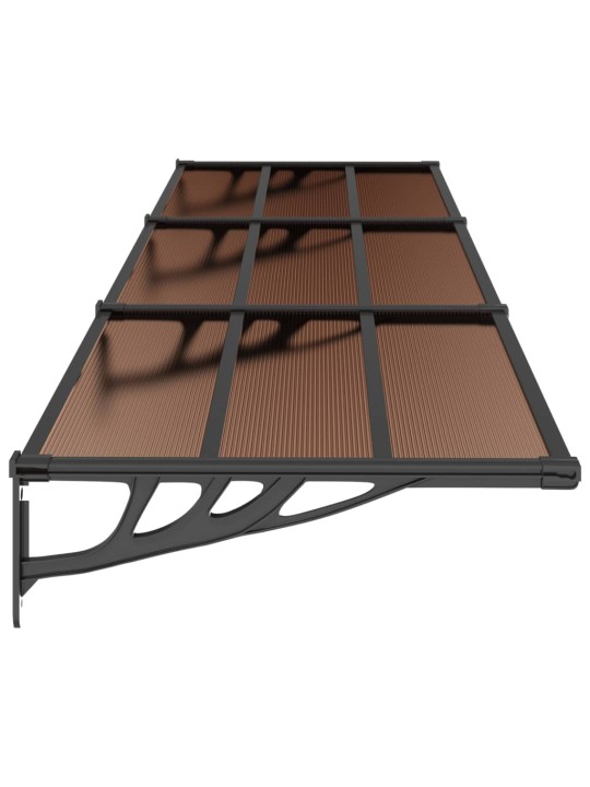 Stogelis durims, juodos spalvos, 358,5x90cm, polikarbonatas