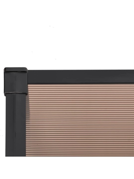 Stogelis durims, juodos spalvos, 358,5x90cm, polikarbonatas