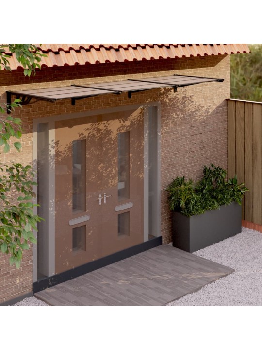 Stogelis durims, juodos spalvos, 358,5x90cm, polikarbonatas