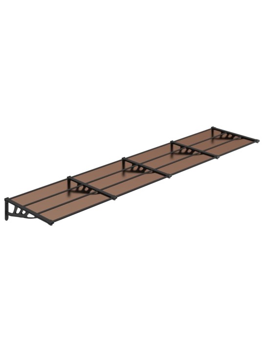 Stogelis durims, juodos spalvos, 396x90cm, polikarbonatas