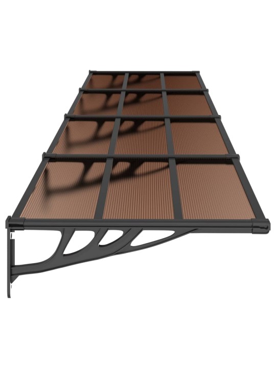 Stogelis durims, juodos spalvos, 396x90cm, polikarbonatas