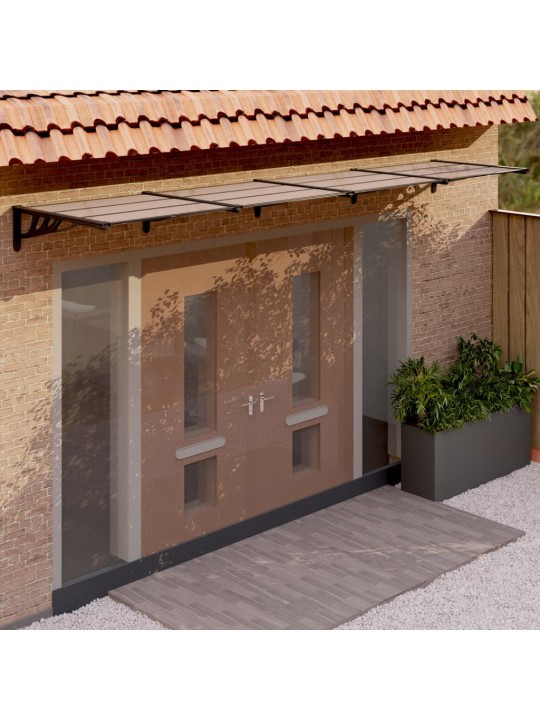 Stogelis durims, juodos spalvos, 396x90cm, polikarbonatas