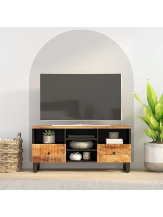 Televizoriaus spintelė, 100x33x46cm, mango/apdirbta mediena