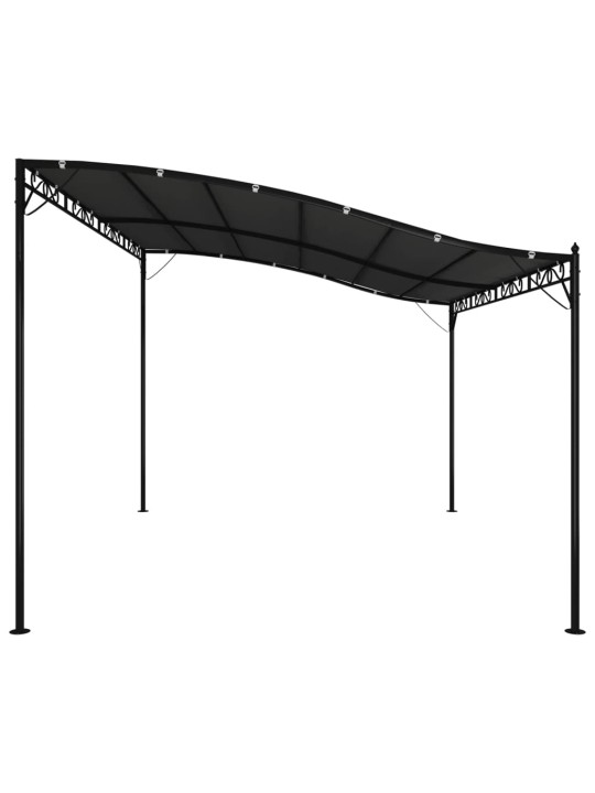 Stoginė, antracito spalvos, 4x3m, audinys ir plienas, 180g/m²