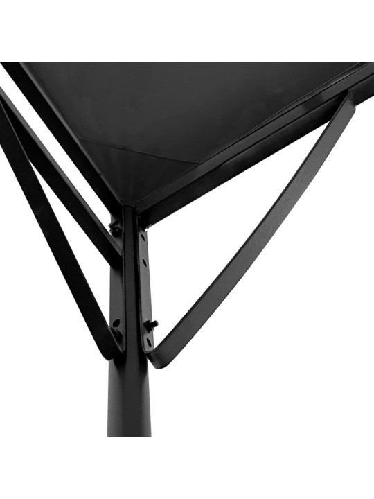 Stoginė, antracito spalvos, 4x3m, audinys ir plienas, 180g/m²