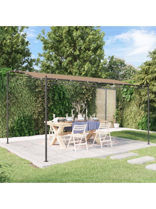 Stoginė, taupe spalvos, 4x3m, audinys ir plienas, 180g/m²