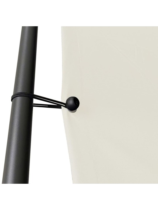 Pavėsinė, baltos spalvos, 3x3m, audinys ir plienas, 180g/m²