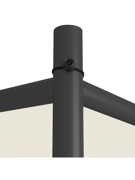 Pavėsinė, baltos spalvos, 3x3m, audinys ir plienas, 180g/m²